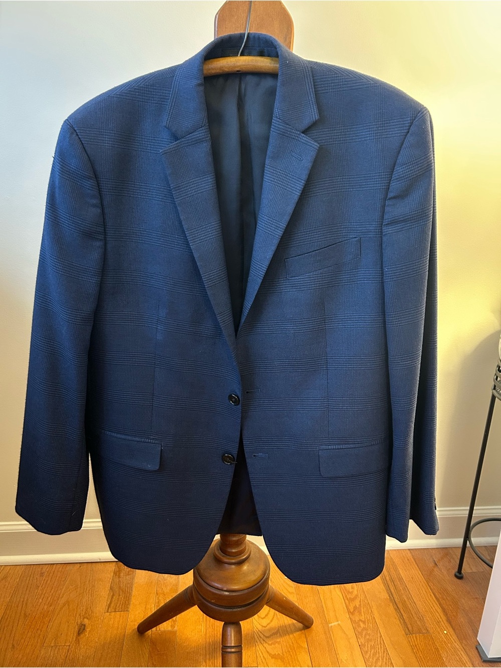 Lauren Ralph Lauren Men's Navy Checked Two-Button Sport Coat